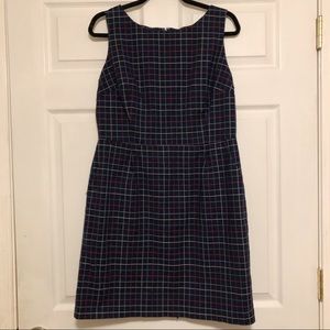 Tommy Hilfiger Plaid Sleeveless Dress Blue Size 14